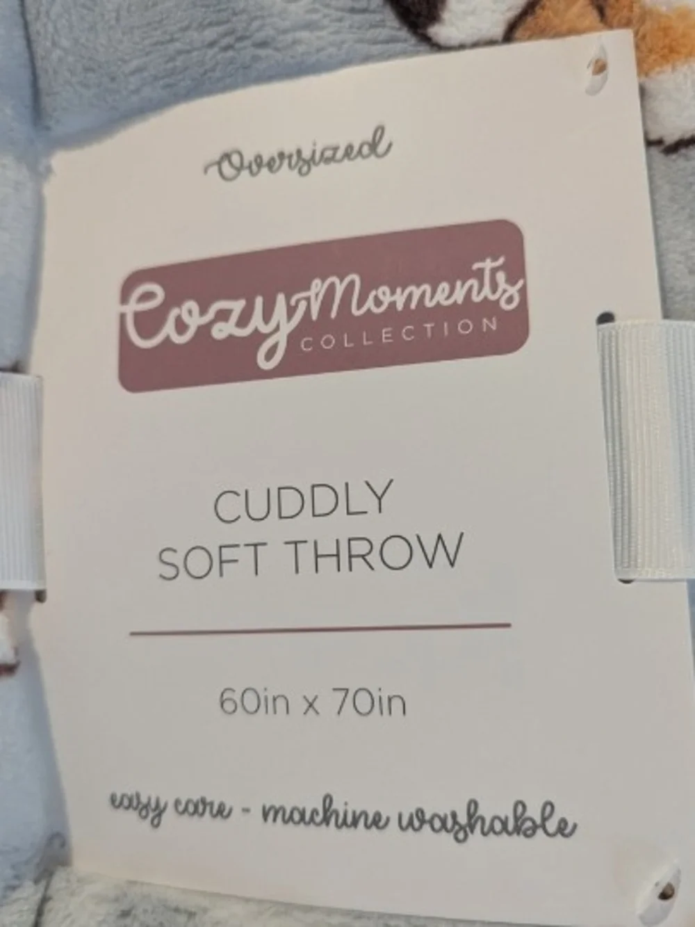 NWT Cozy Moments Corgi & Bones Cuddly Soft Throw Blanket 60x70 Oversized